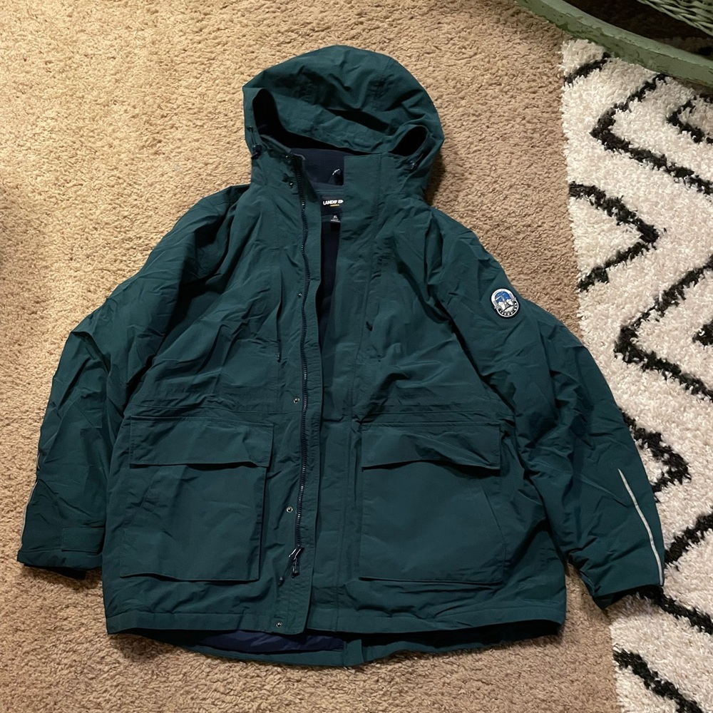 Lands End green Men’s Squall parka XL